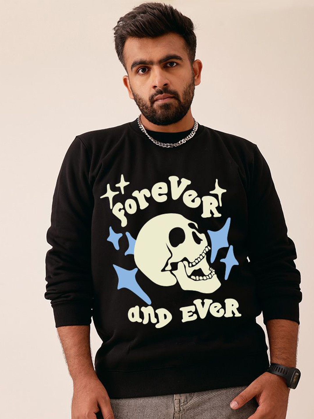 Toodle Plus Men Plus Size Full Sleeves Casual Wear Pure Cotton Sweatshirt