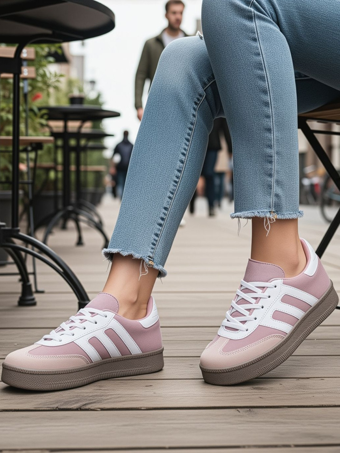 VENDOZ Women Colourblocked PU Sneakers