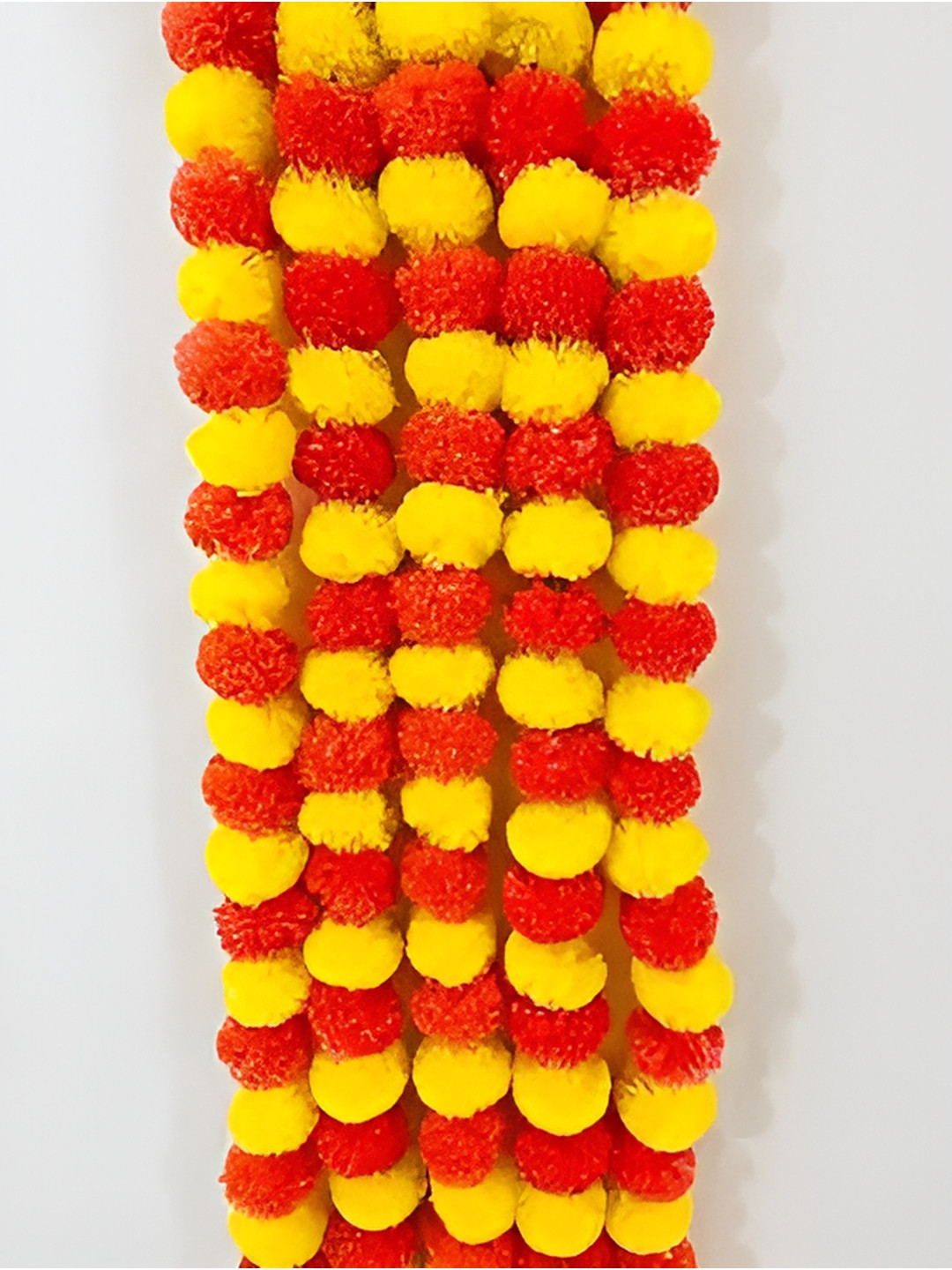 ECOZIAS Yellow 15 Pieces Hanging Marigold Artificial Flowers