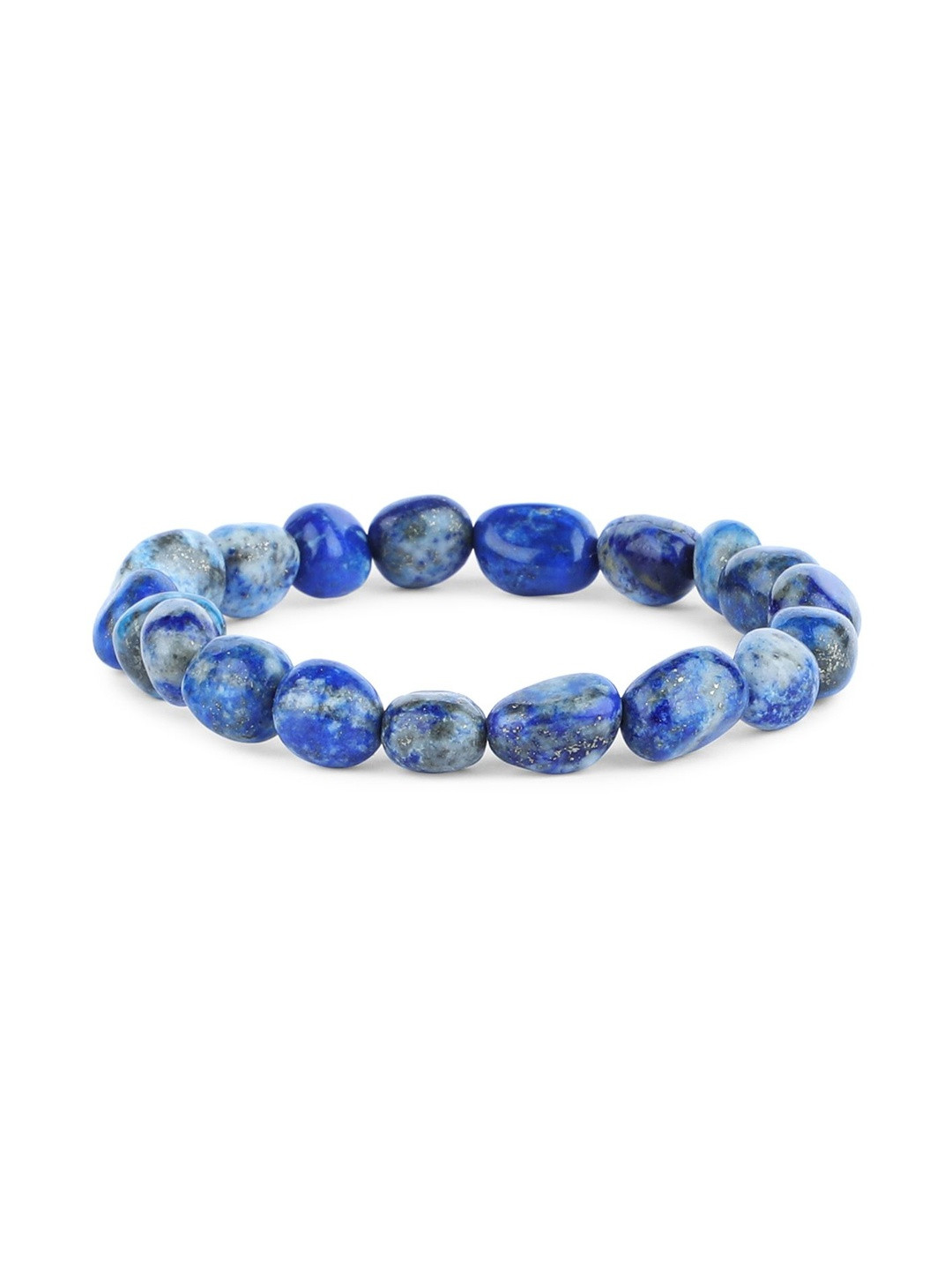 ARE Lapis Lazuli Beaded Tumbled Elasticated Bracelet