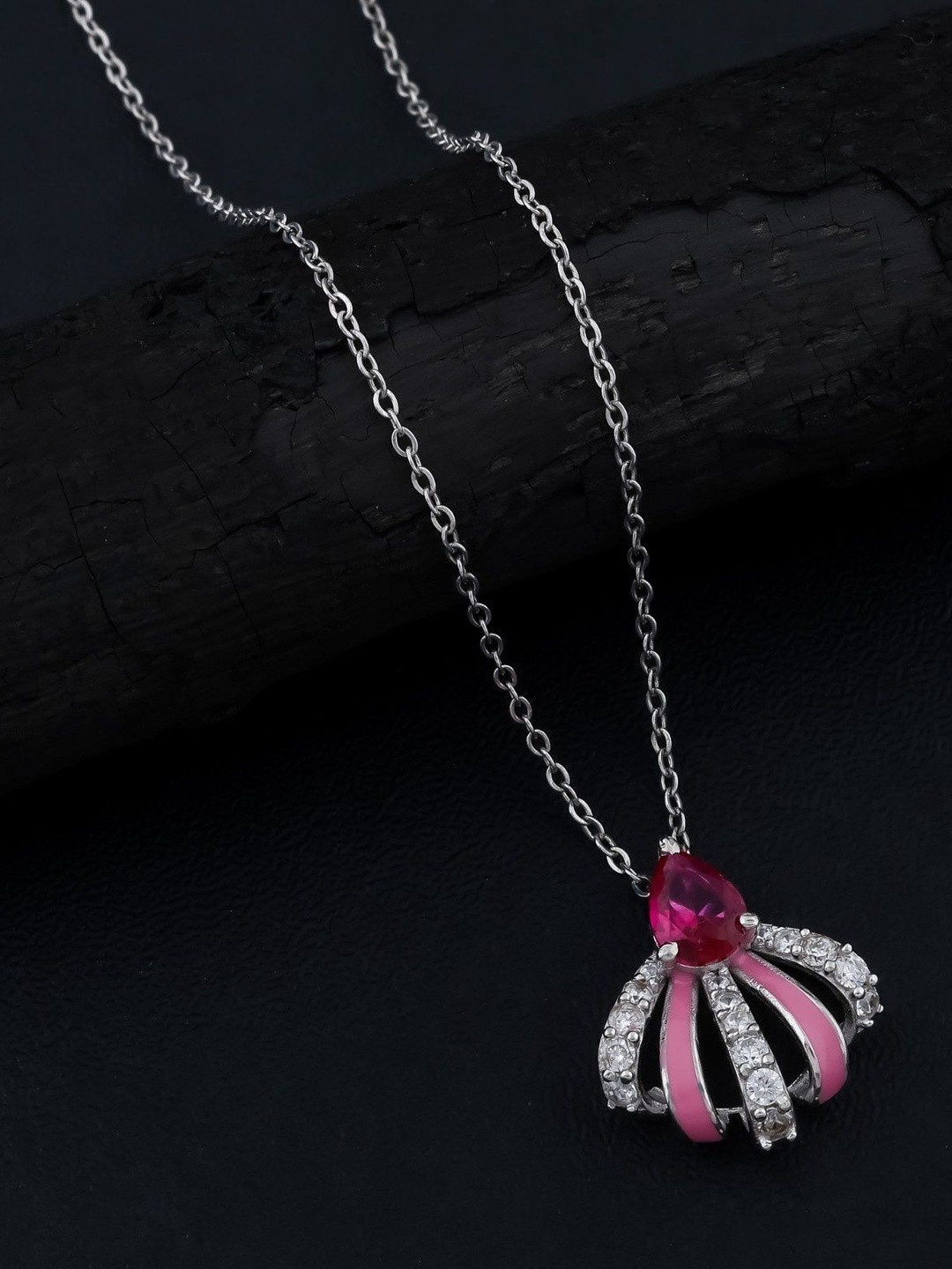 Orebella Silver Rhodium-Plated Necklace