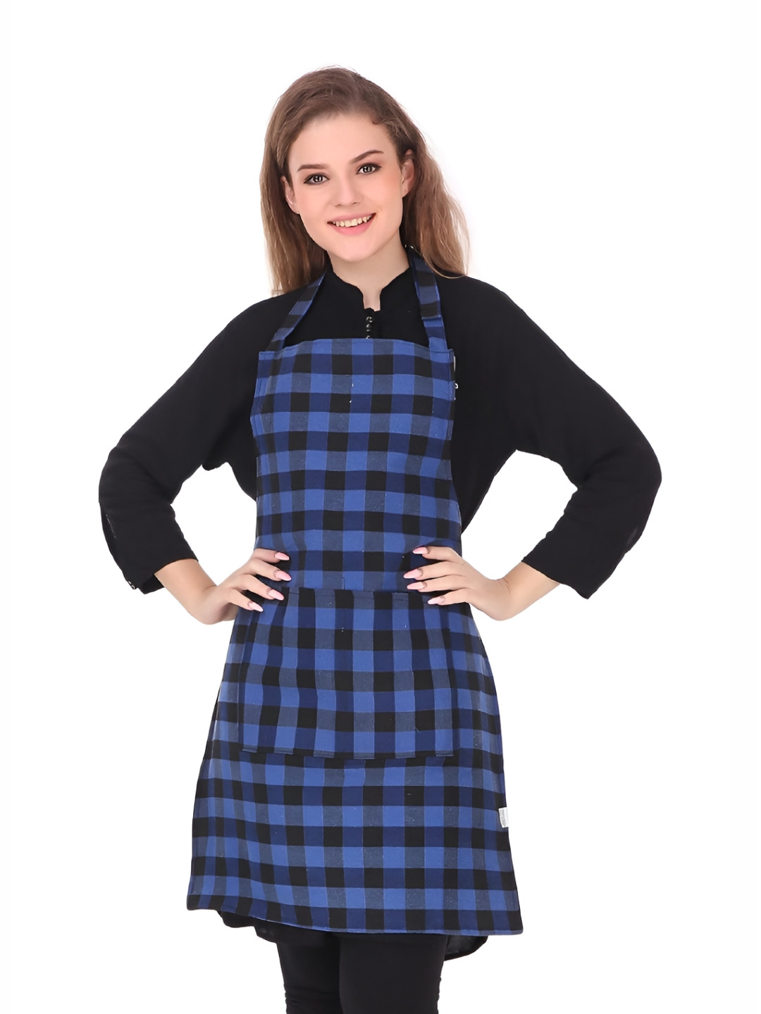 DESNUDA Blue Checked Waterproof Aprons