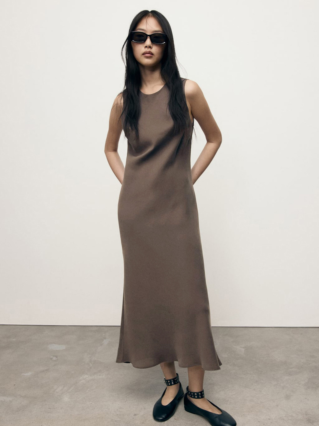 MANGO Sleeveless Shift Dress