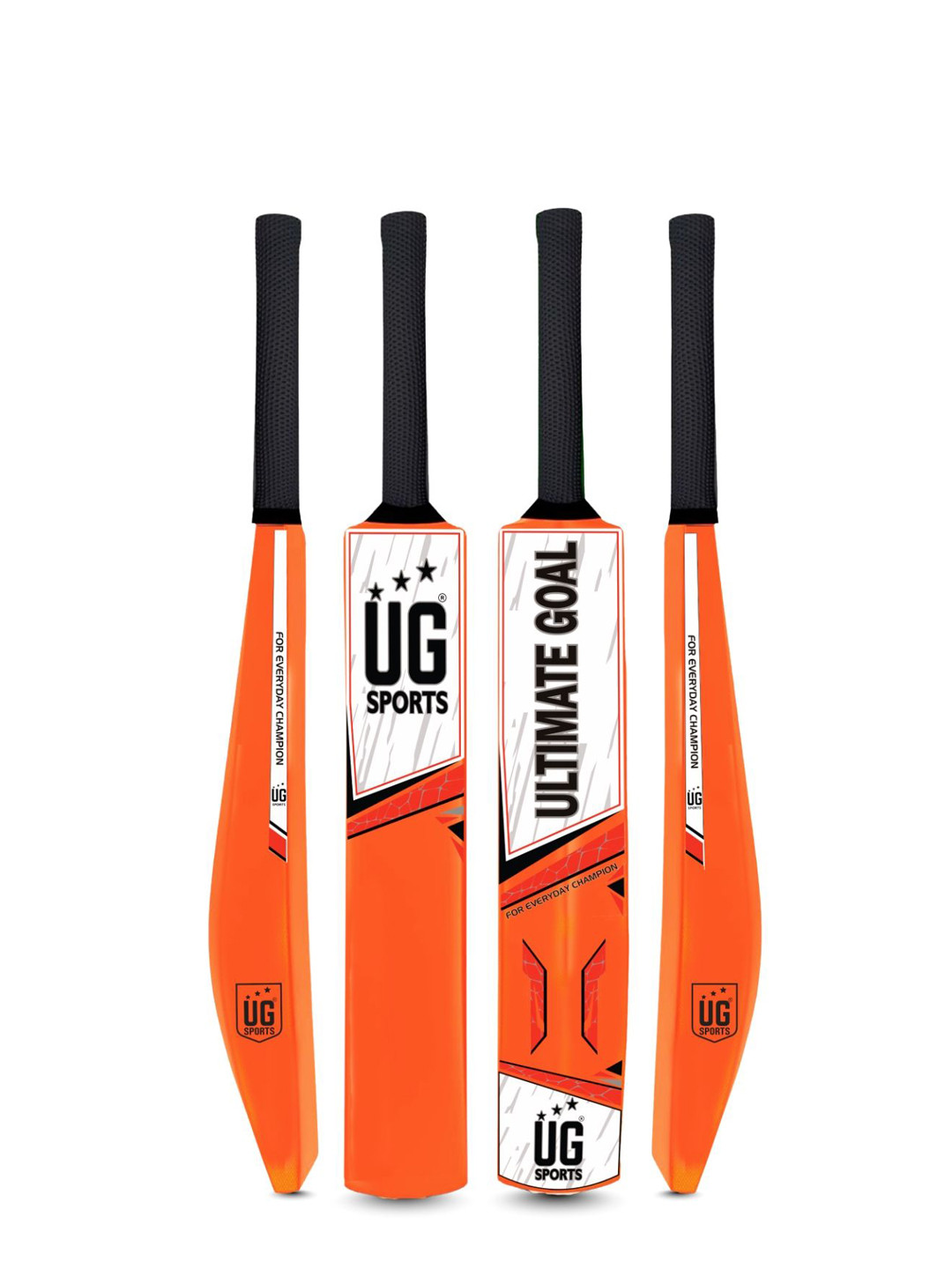 UG SPORTS Unisex Poplar Willow Cricket Bat With UV Artwork & Soft Cushion Grip