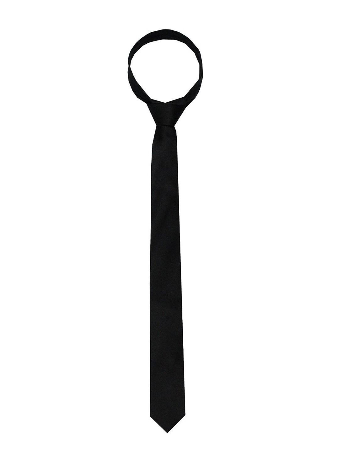 Leonardi Men Solid Microfiber Skinny Tie