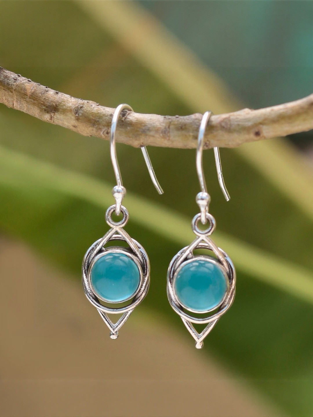 FUSIONARI Women 925 Silver Drop Earrings