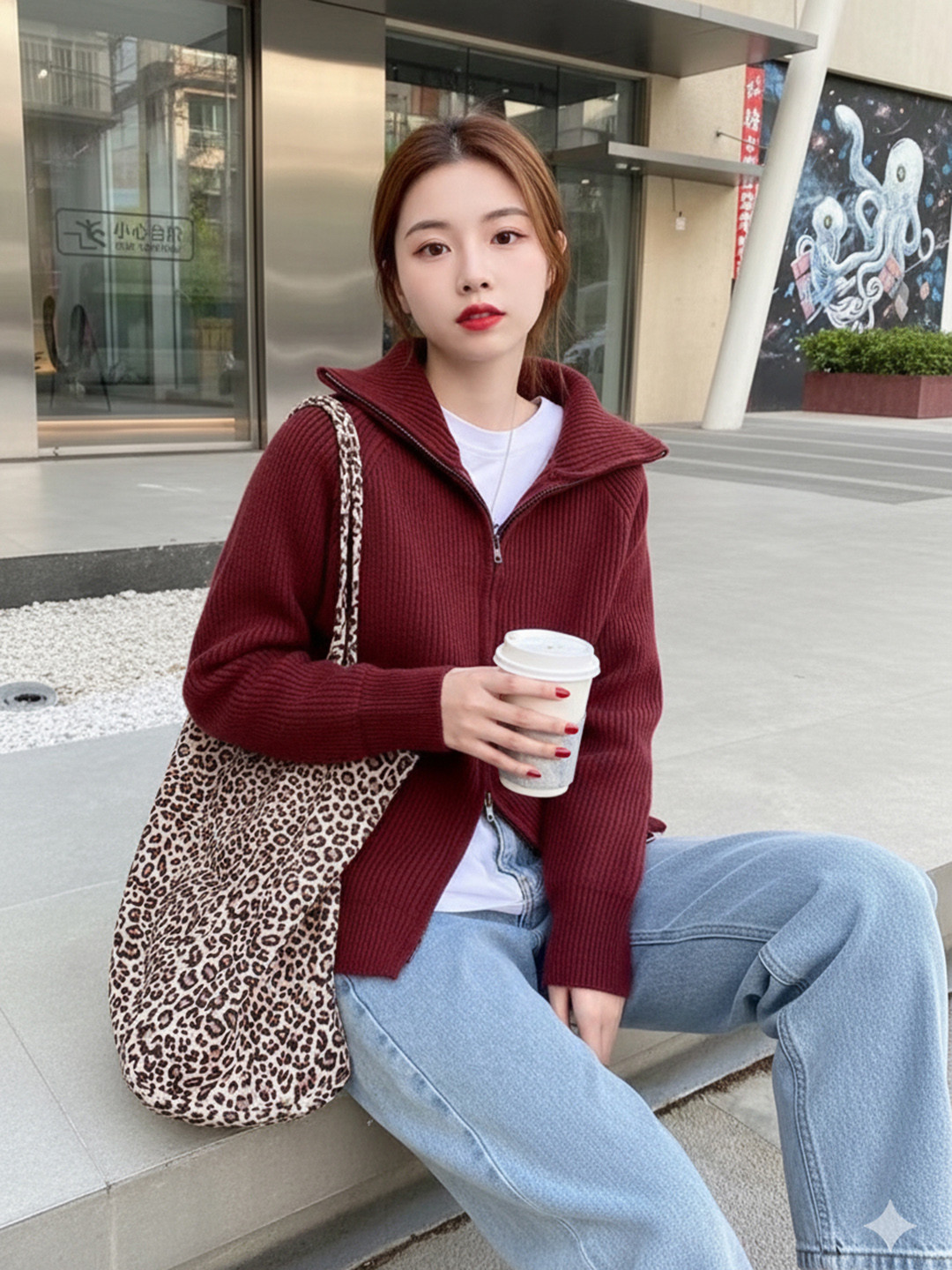 HERE&NOW Women Maroon Pullover Sweaters