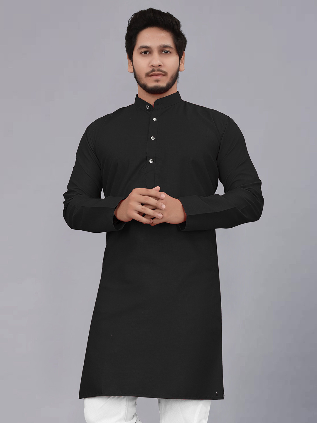 ELLARK Men Thread Work Pathani Kurta