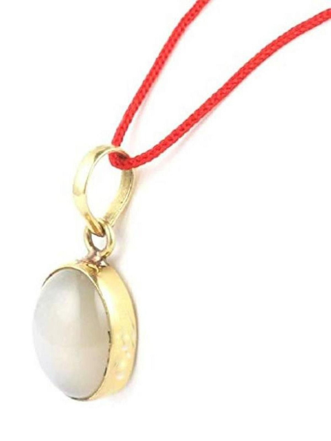 RAVIOUR LIFESTYLE Unisex Gold-Plated Oval Brass Pendant