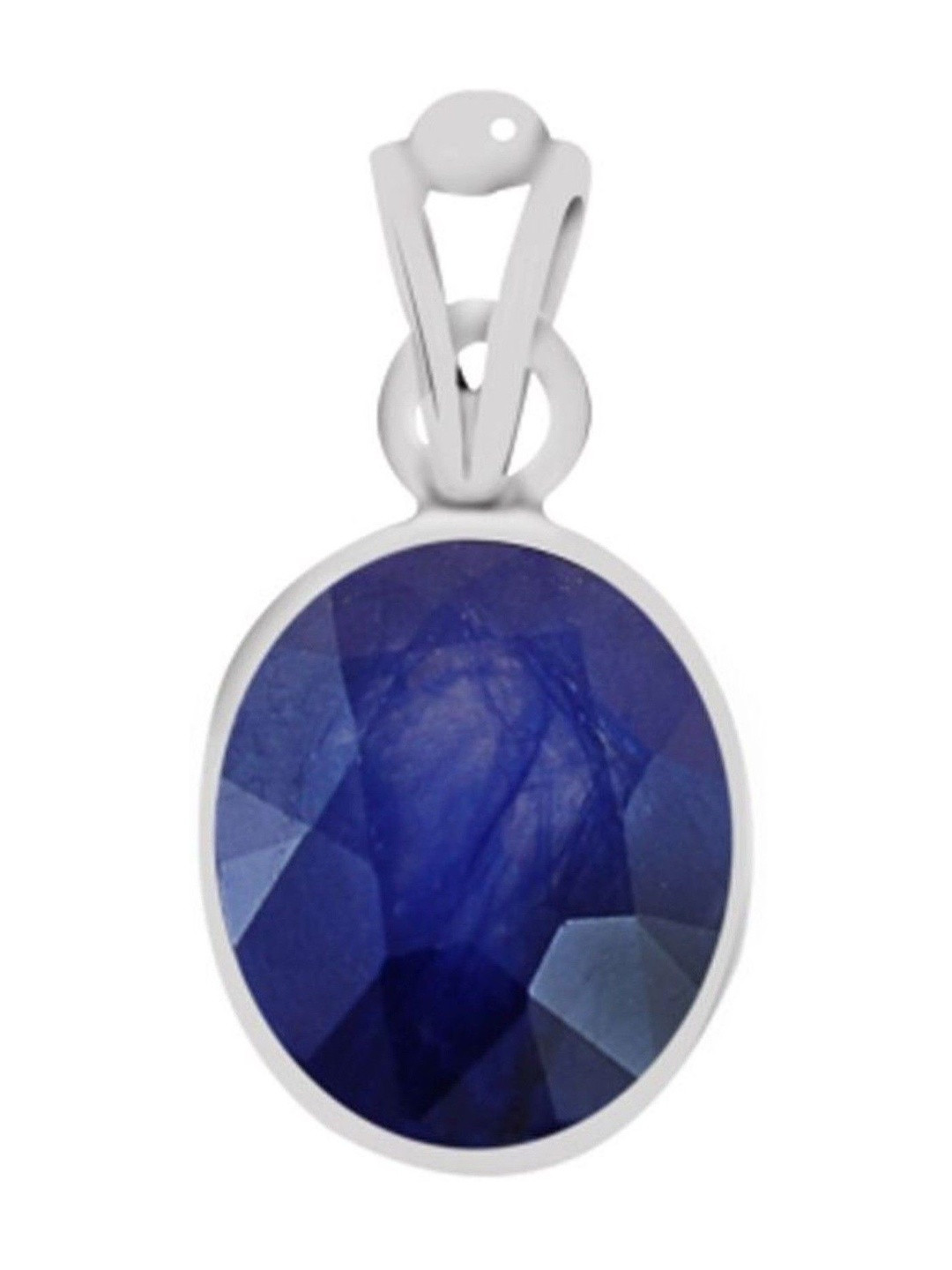 RAVIOUR LIFESTYLE Natural Gemstone Pure Sapphire Silver Pendant