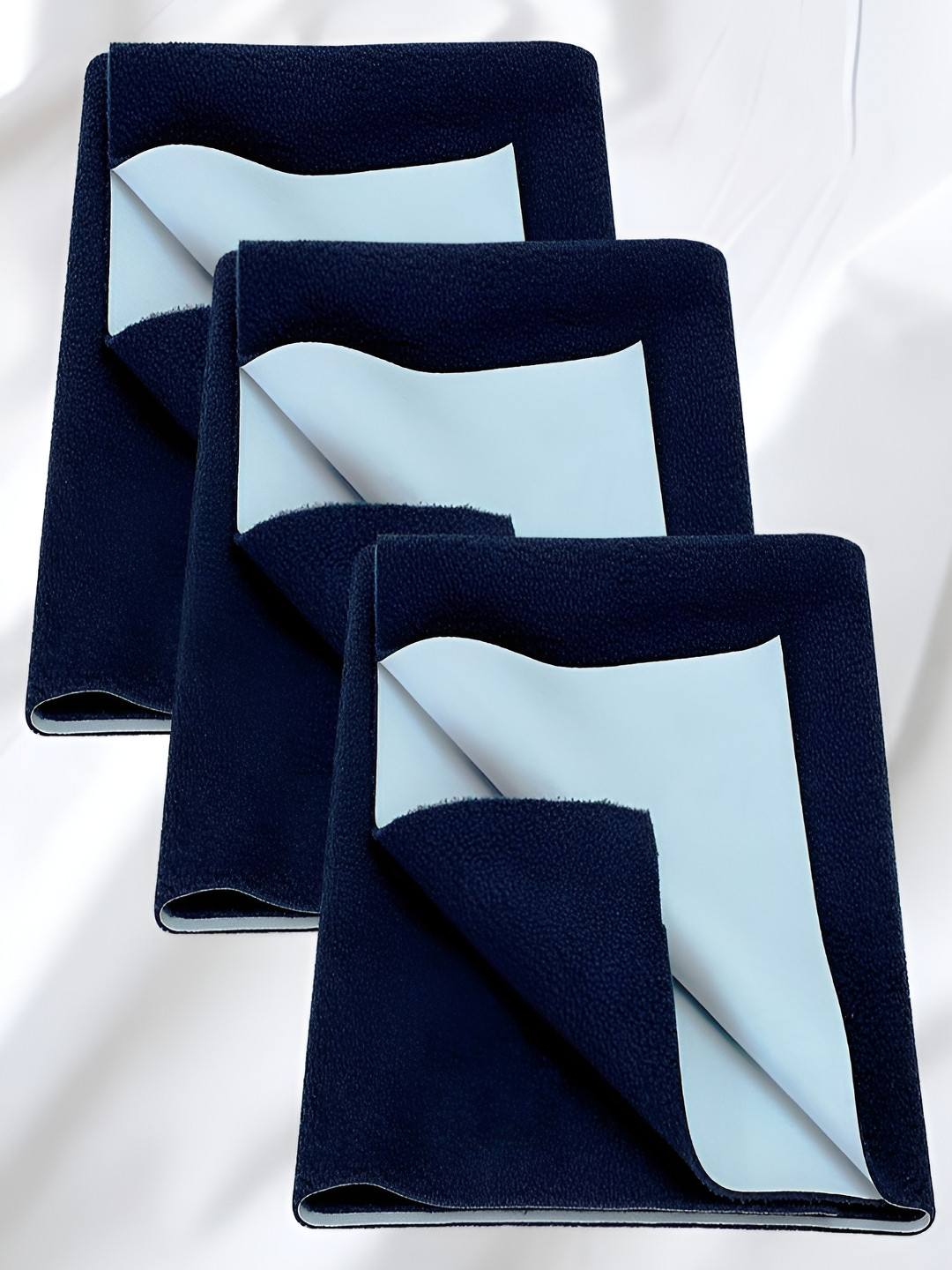 GRISHVA Infant Kids Navy Blue Cotton Water Resistant Crib Mattress Protector