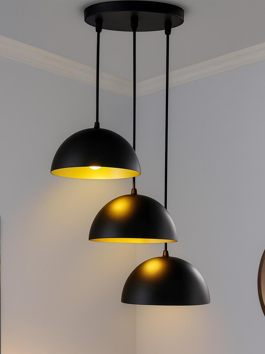 Homesake Black Solid Contemporary Cluster Lights