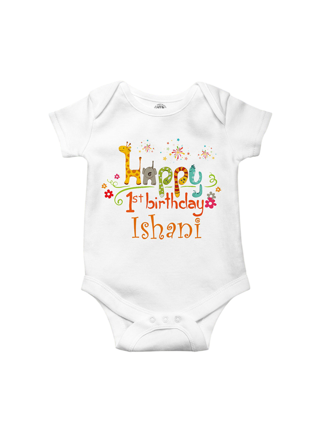 THE PRINT PLATTER Infants The Print Platter 1st Birthday Ultra Bio Wash Bodysuit