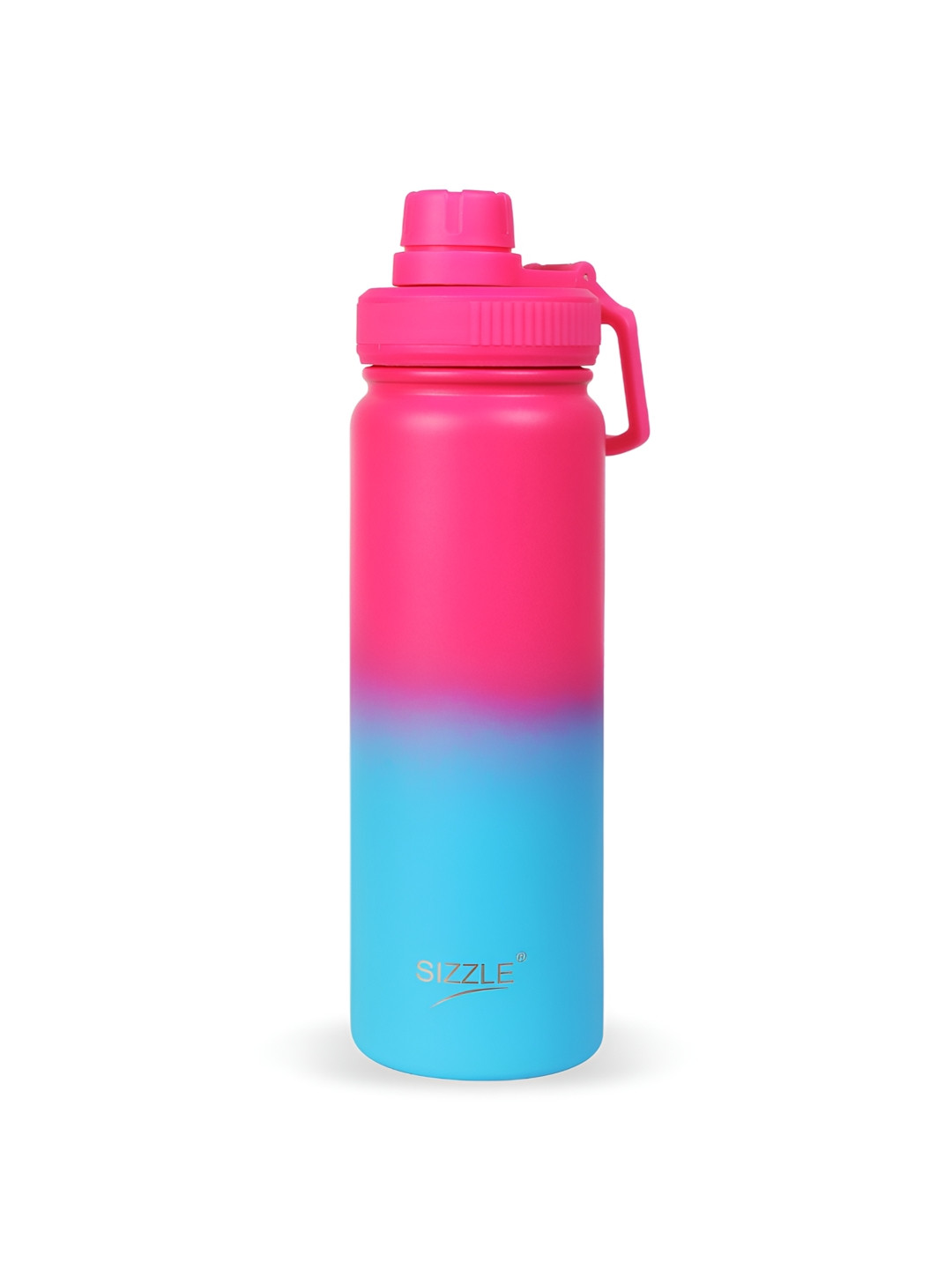 SIZZLE Blue & Pink Single Stainless Steel Colourblocked Spill Proof Water Bottle
