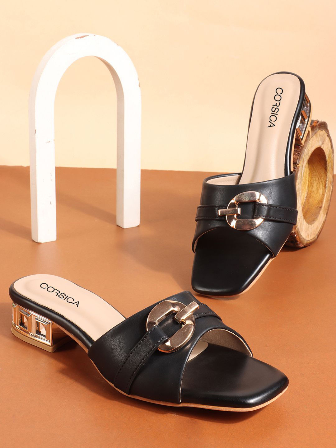 CORSICA Synthetic Party Block Peep Toes