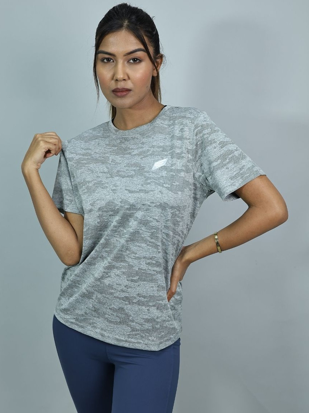 FLURR Self Design Round Neck T-shirt