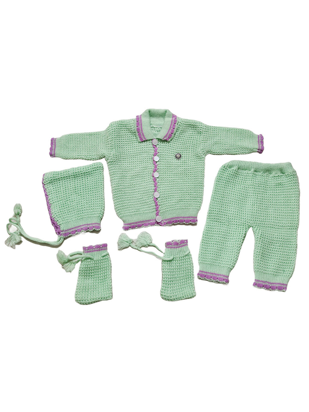 Cute Collection Infants Knitted Woolen Baby Apparel Gift Set