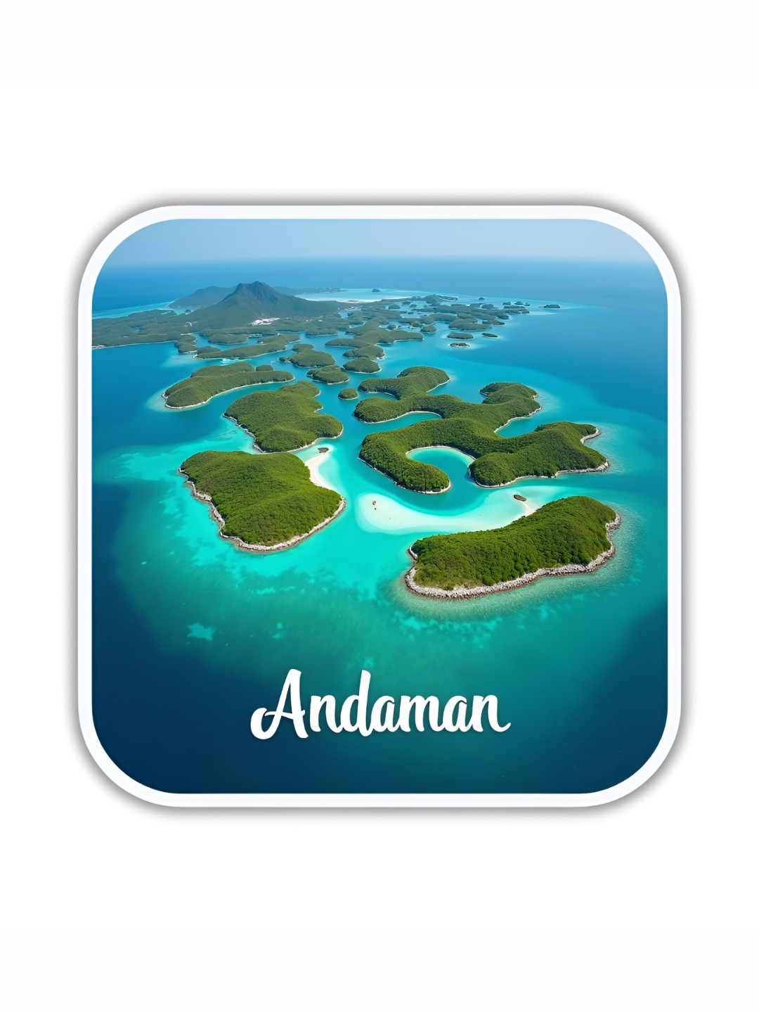 GIFTODAY Blue & Green Printed Andaman Decorative Magnet