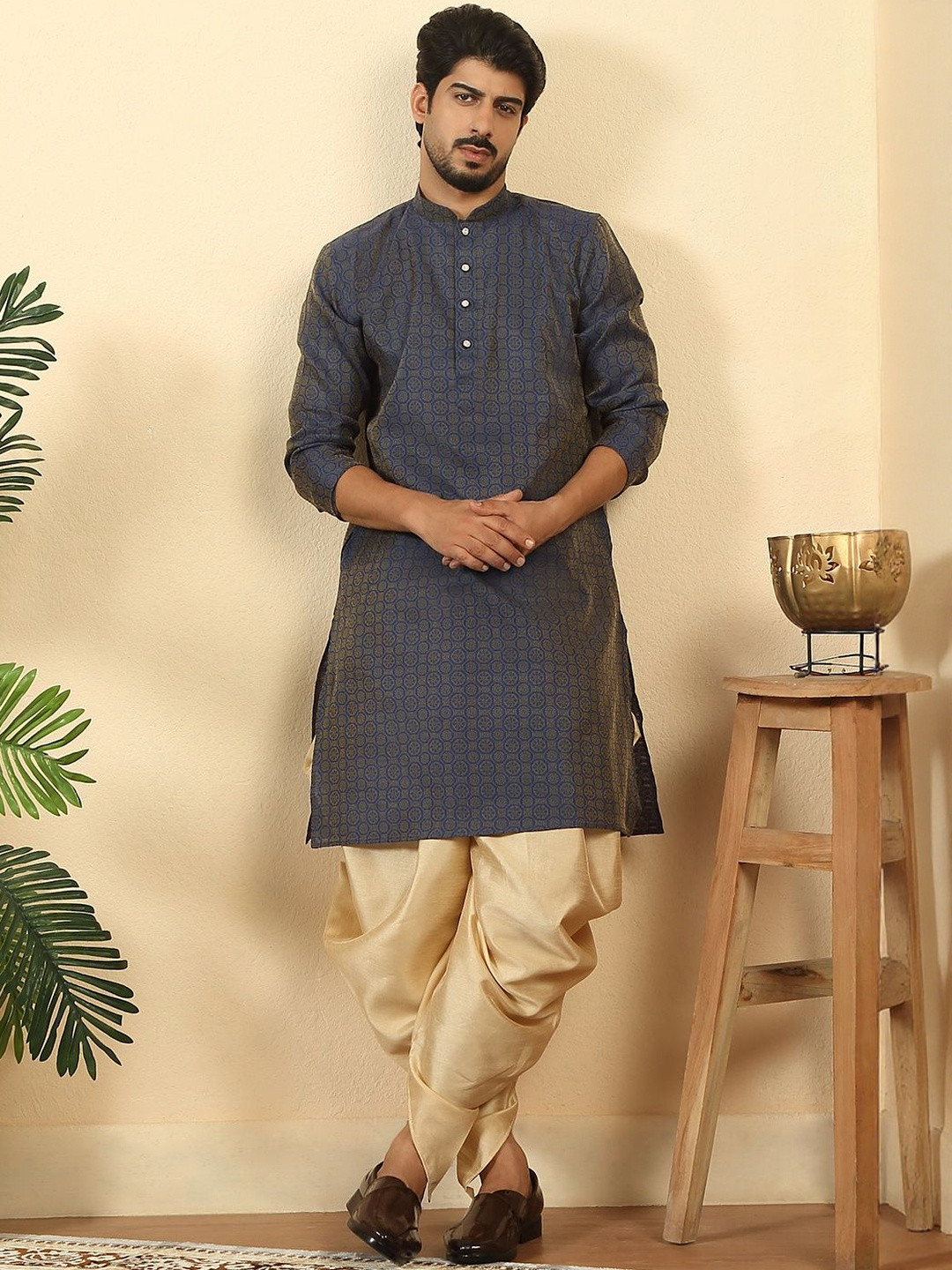 KRAFT INDIA Men Regular Kurta with Dhoti Pants