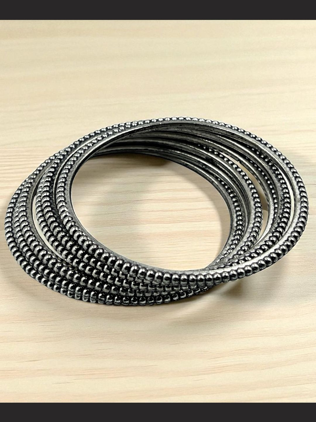 The Style Courtyard Set Of 6 Silver-Plated Bangle