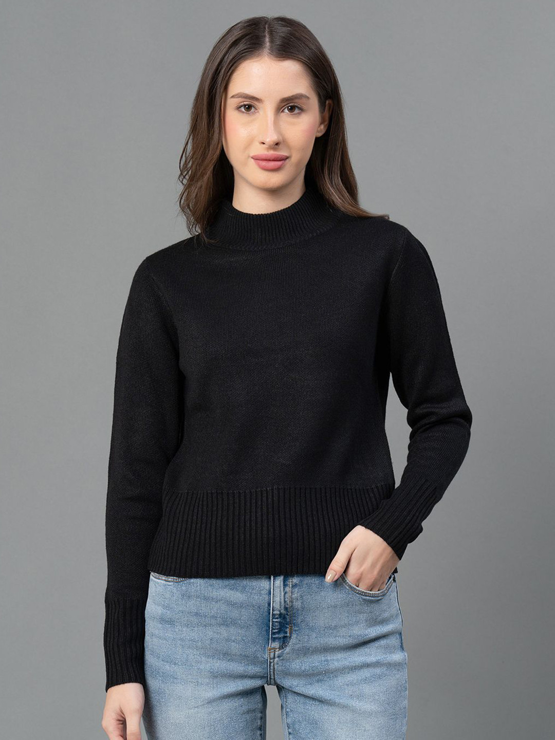 Mode by Red Tape Women High Neck Pullover Sweater