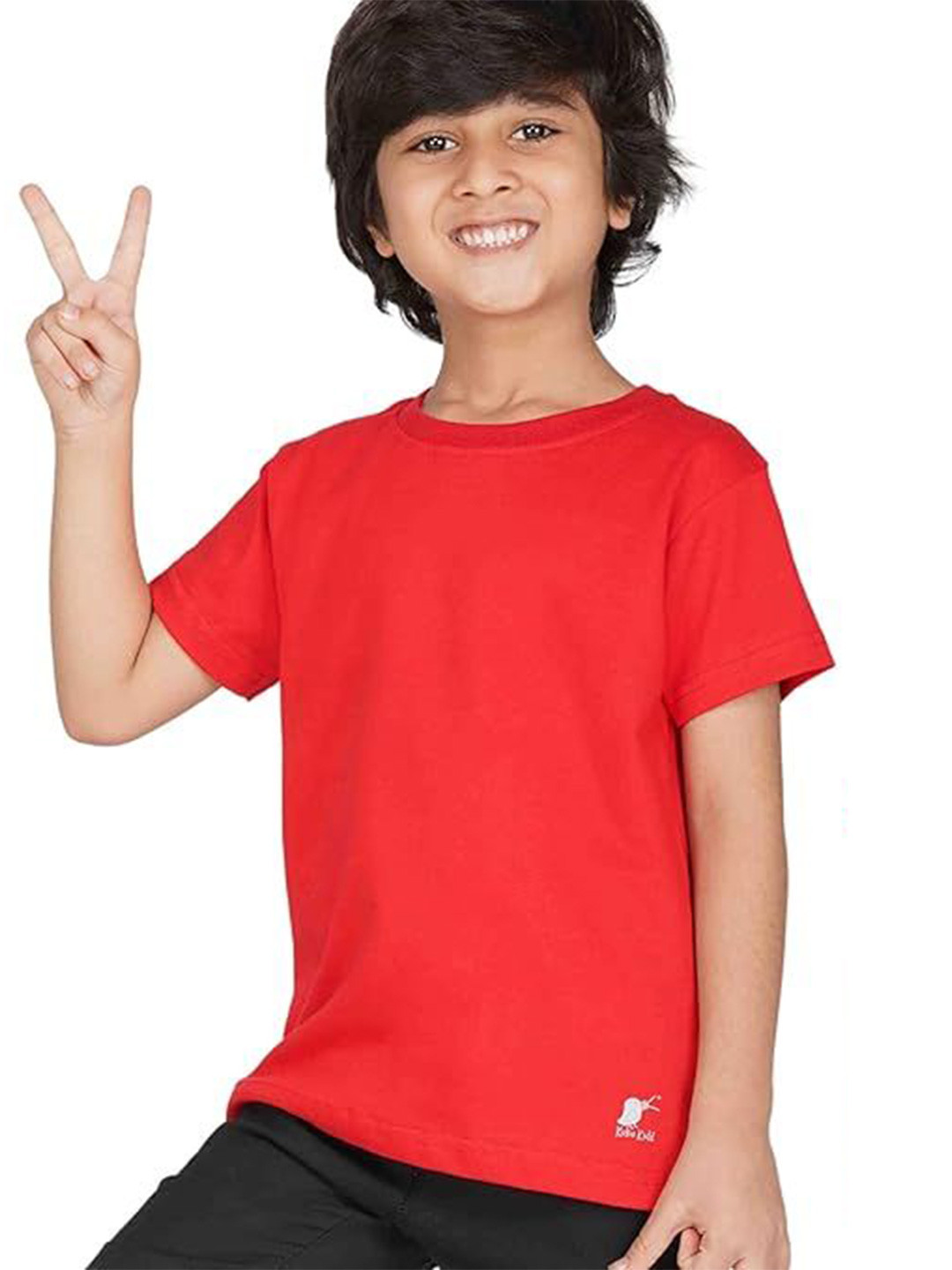 ABSTER Boys Round Neck Short Sleeves Cotton T-shirt