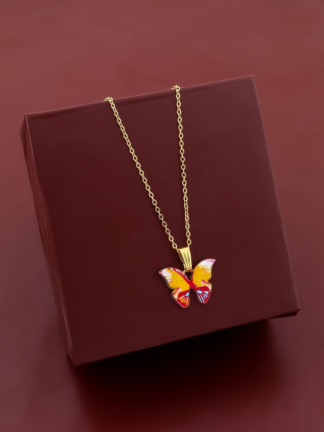 SZN Gold-Plated Butterfly Pendant Chain