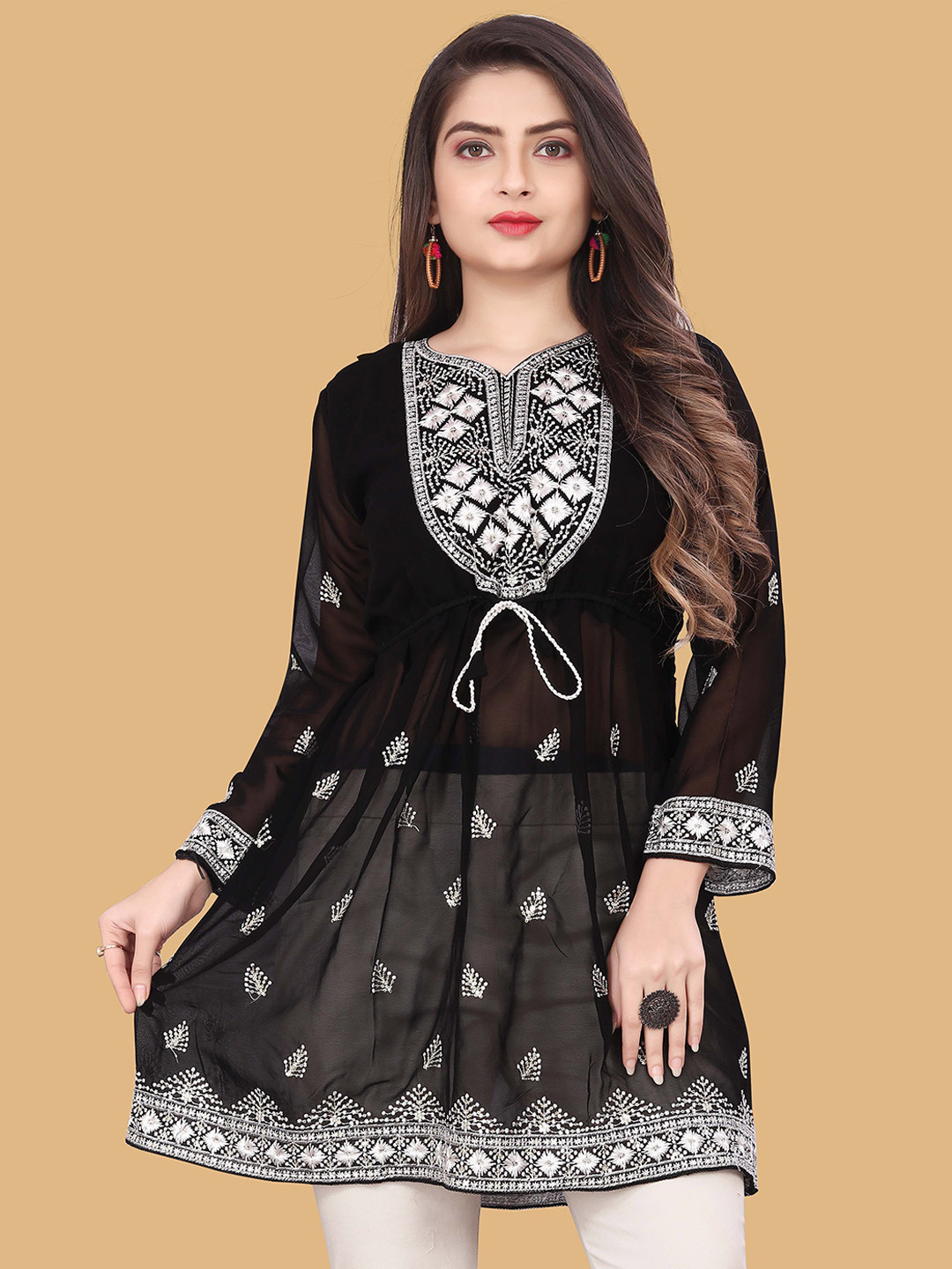 KHODI LIFESTYLE Women Sequence Embroidered Kurta