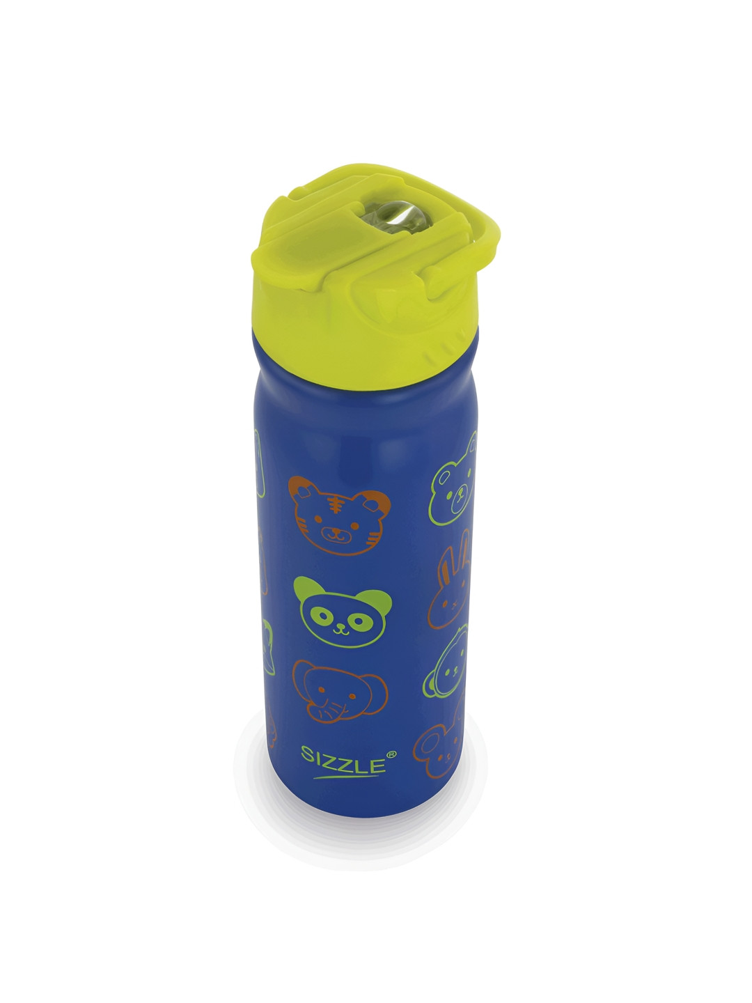 SIZZLE Kids Blue & Green Stainless Steel Printed Sipper Water Bottle 500 ml