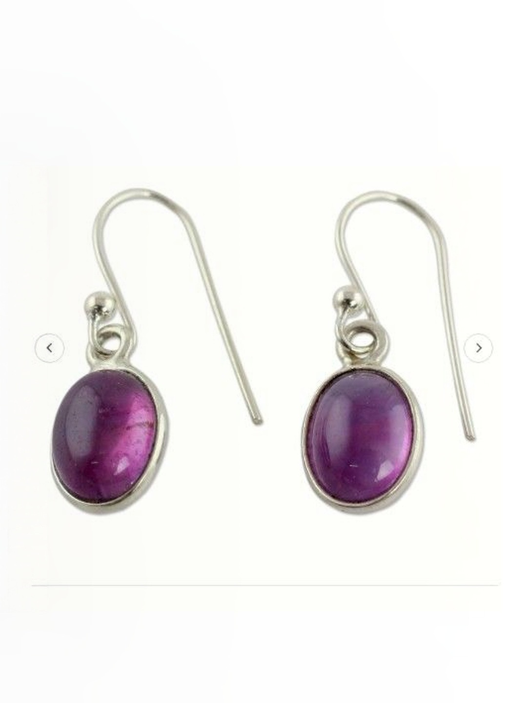 FUSIONARI 925 Sterling Silver Purple Amethyst Stud Earrings