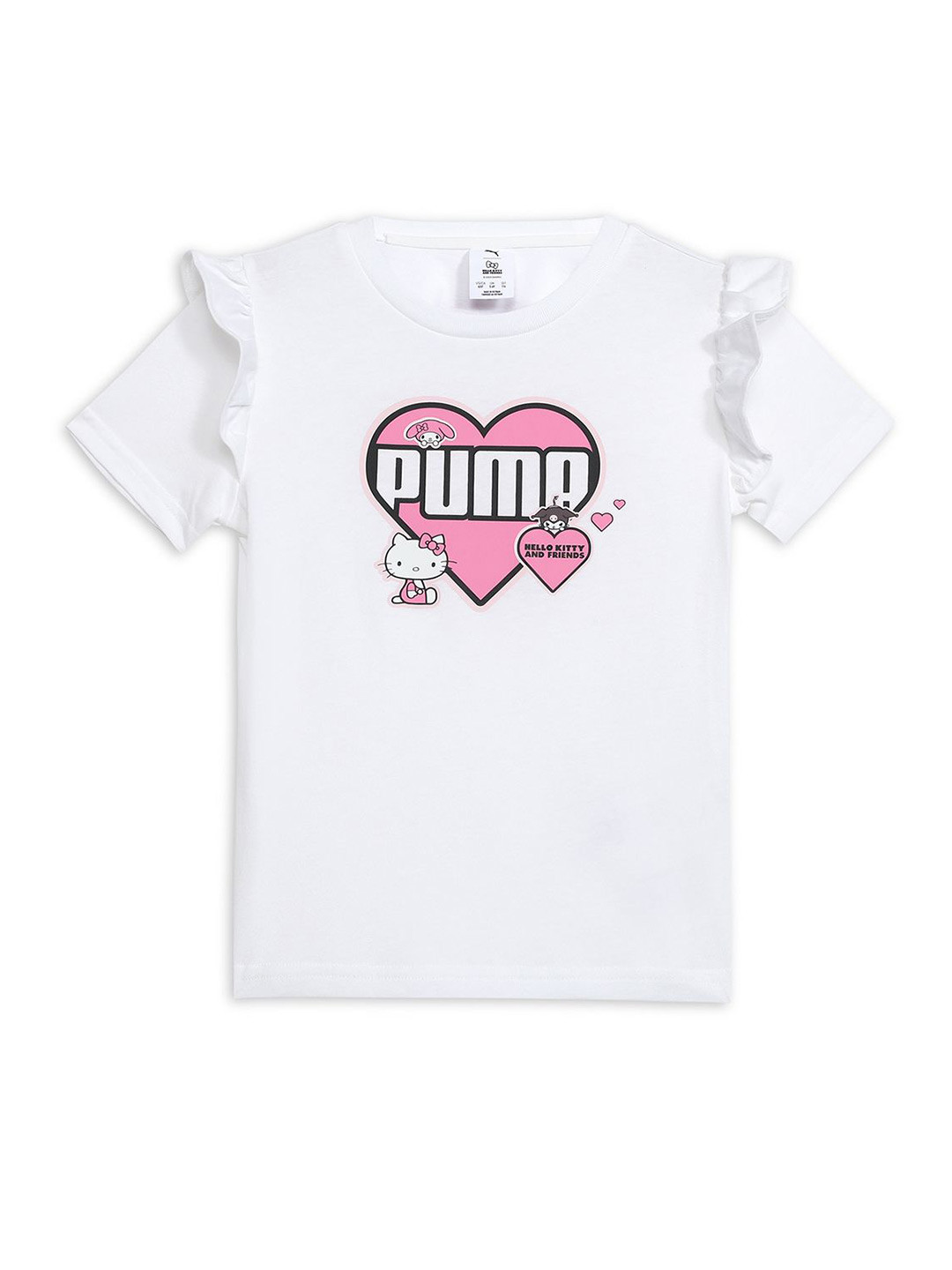 Puma X HELLO KITTY & FRIENDS Girls Ruffle Cotton Tee