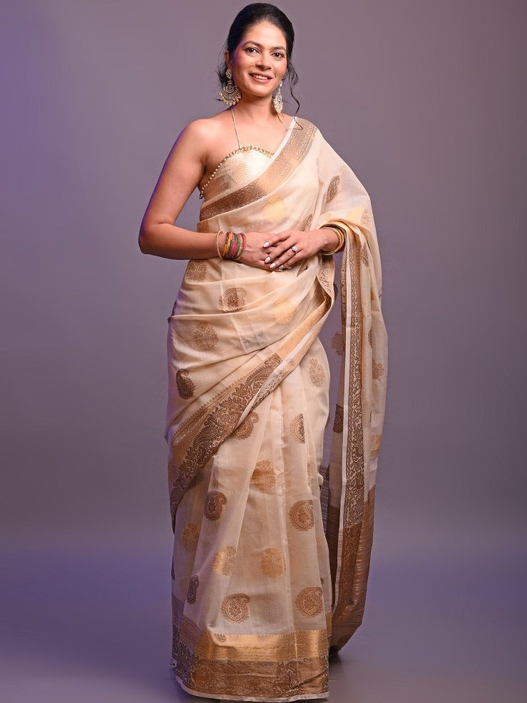 WowmaniaHandloomCollection Woven Design Zari Saree