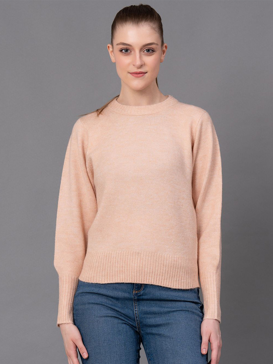 Red Tape Women Round Neck Long Sleeves Pullover