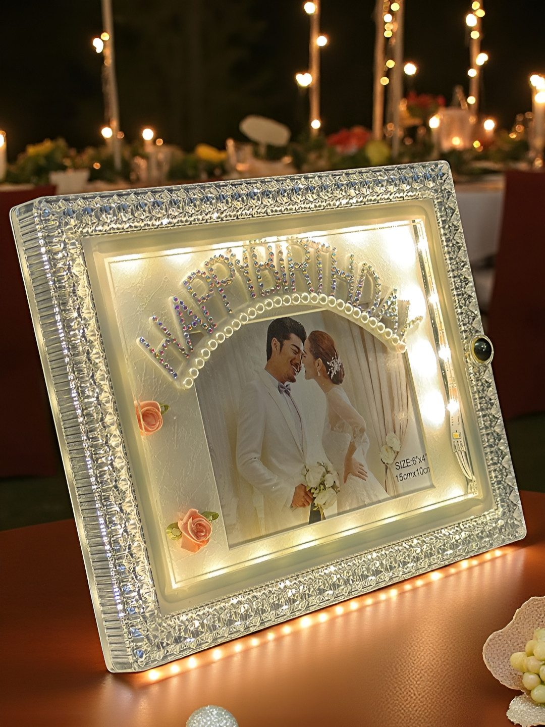 Art Street White And Cream Table Photo Frame