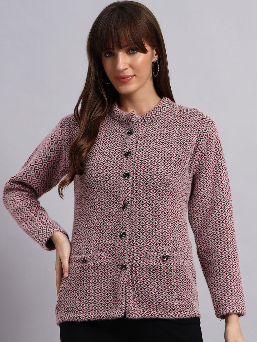 PYRO SPIRIT Women Long Sleeves Ribbed Cardigan