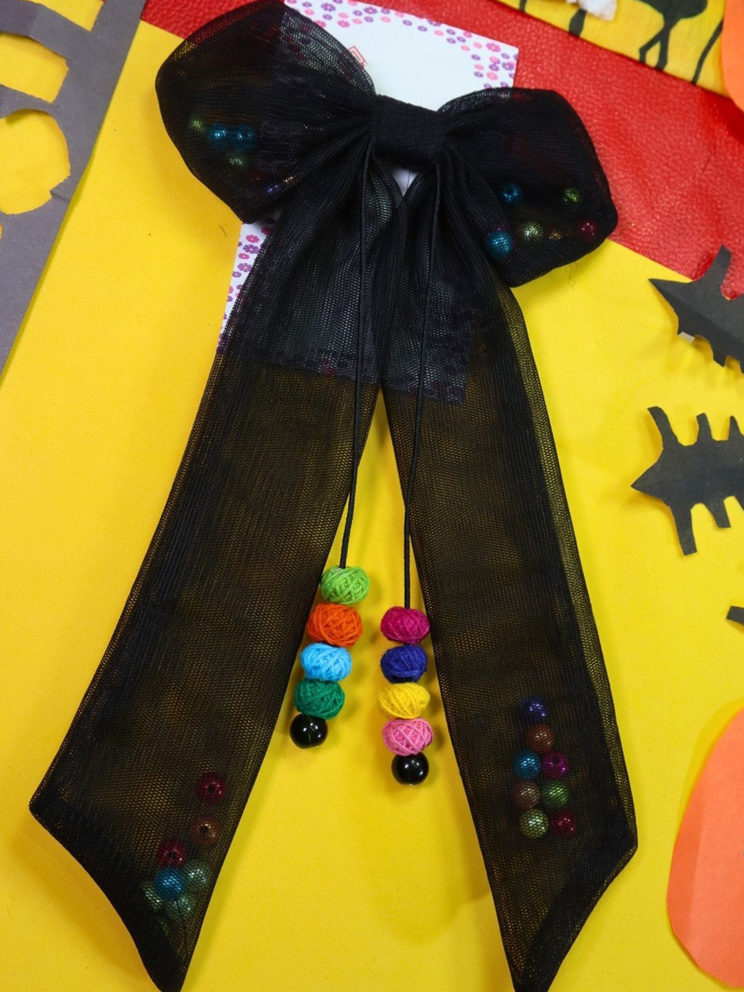 Kamule Girls Embellished Hair Bow with colorful embellishments Hair Clip