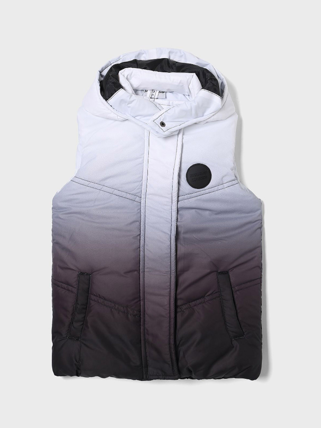 Fame Forever by Lifestyle Boys Ombre Hooded Padded Jacket With Patchwork