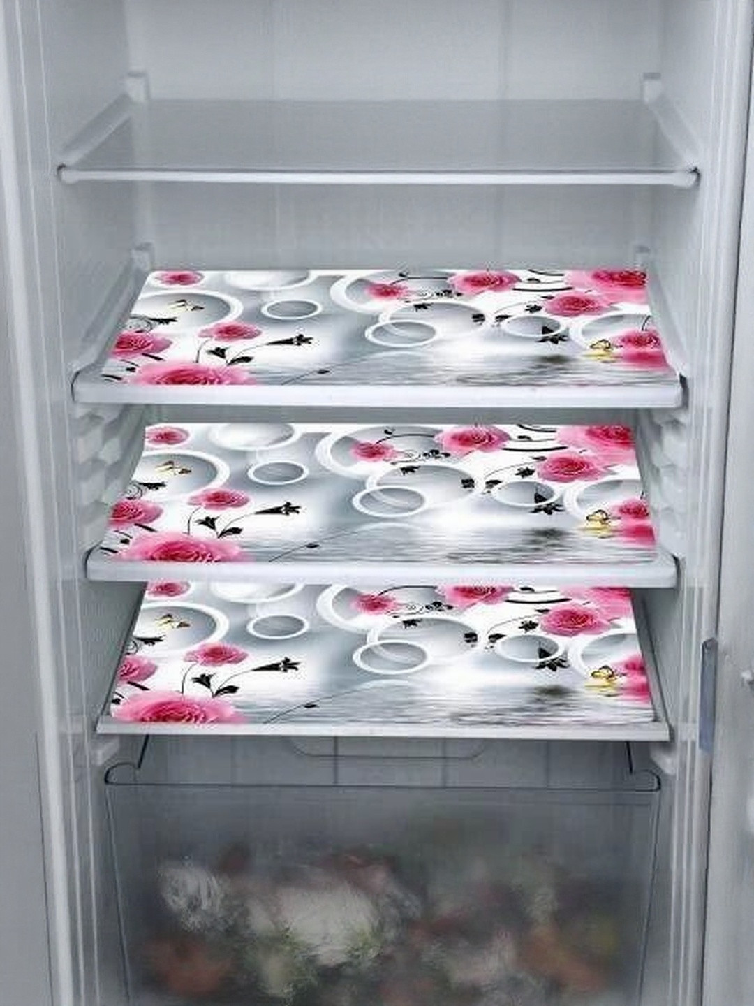 Cread Craft Pack Of 3 Printed Fridge Mat