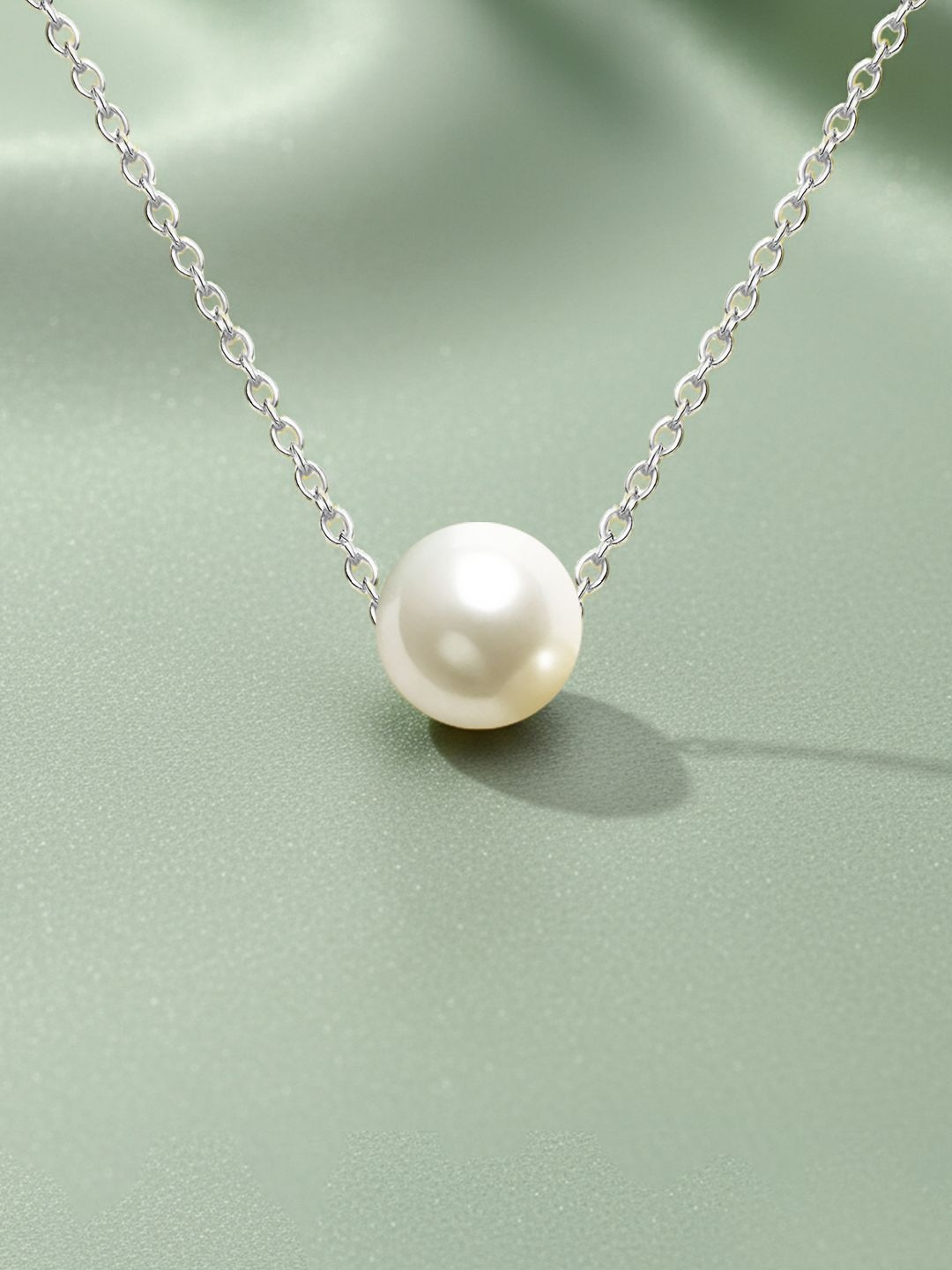 MINUTIAE 18KT Silver-Plated Pearls Beaded Minimal Necklace