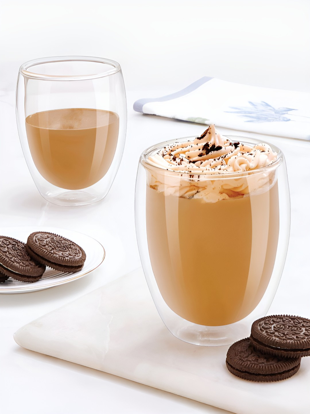 BOROSIL Pack of 2 Dishwasher and Microwave Safe Borosilicate Water Glass