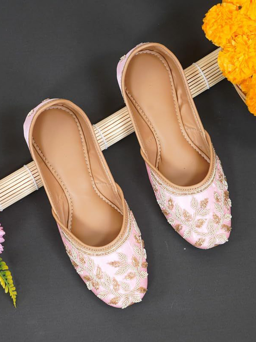 DFR Women Handmade Dabka Work Rajasthani Mojari