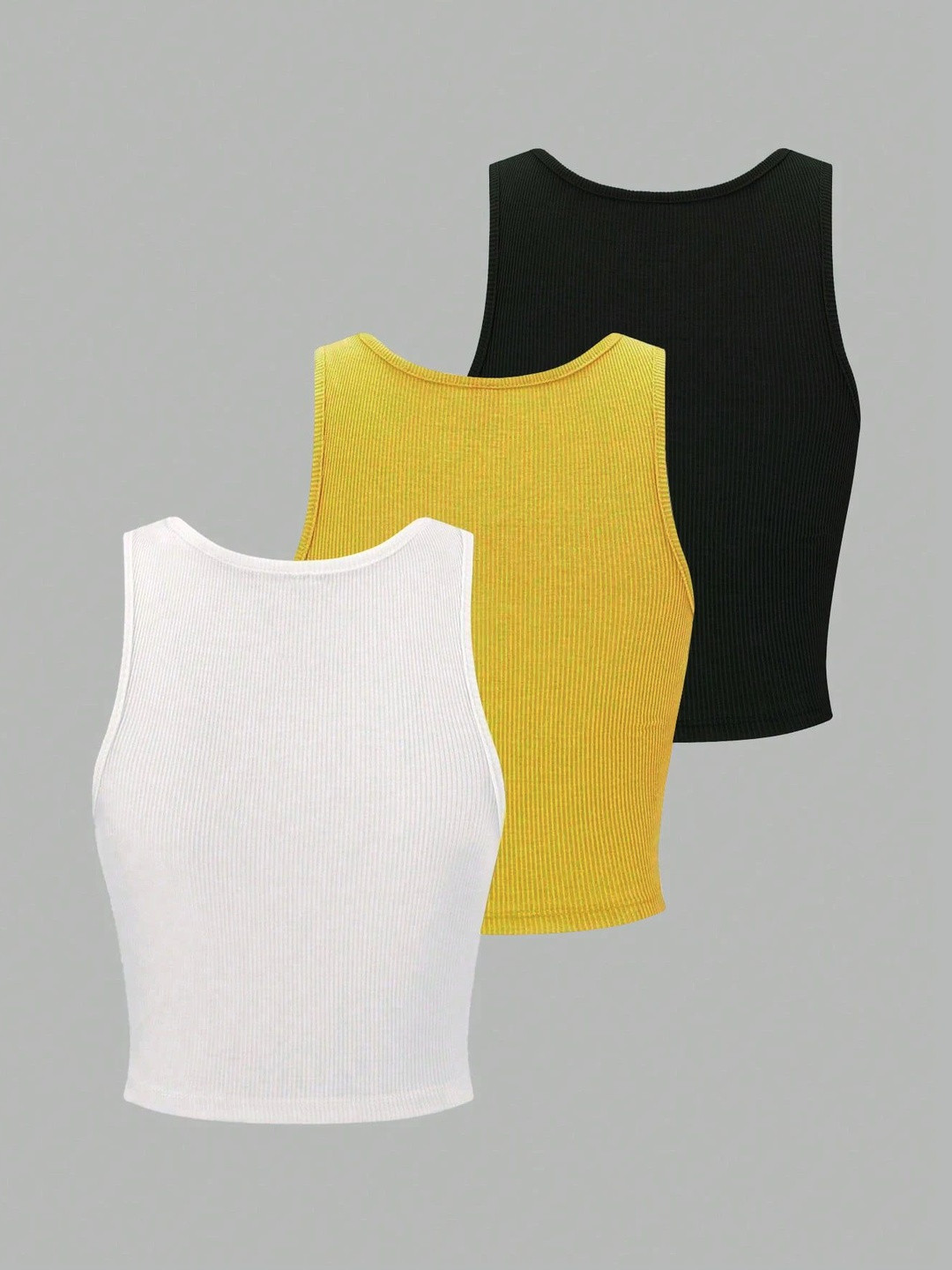 CILIMILI Women Pack of 3 Tank Crop Top