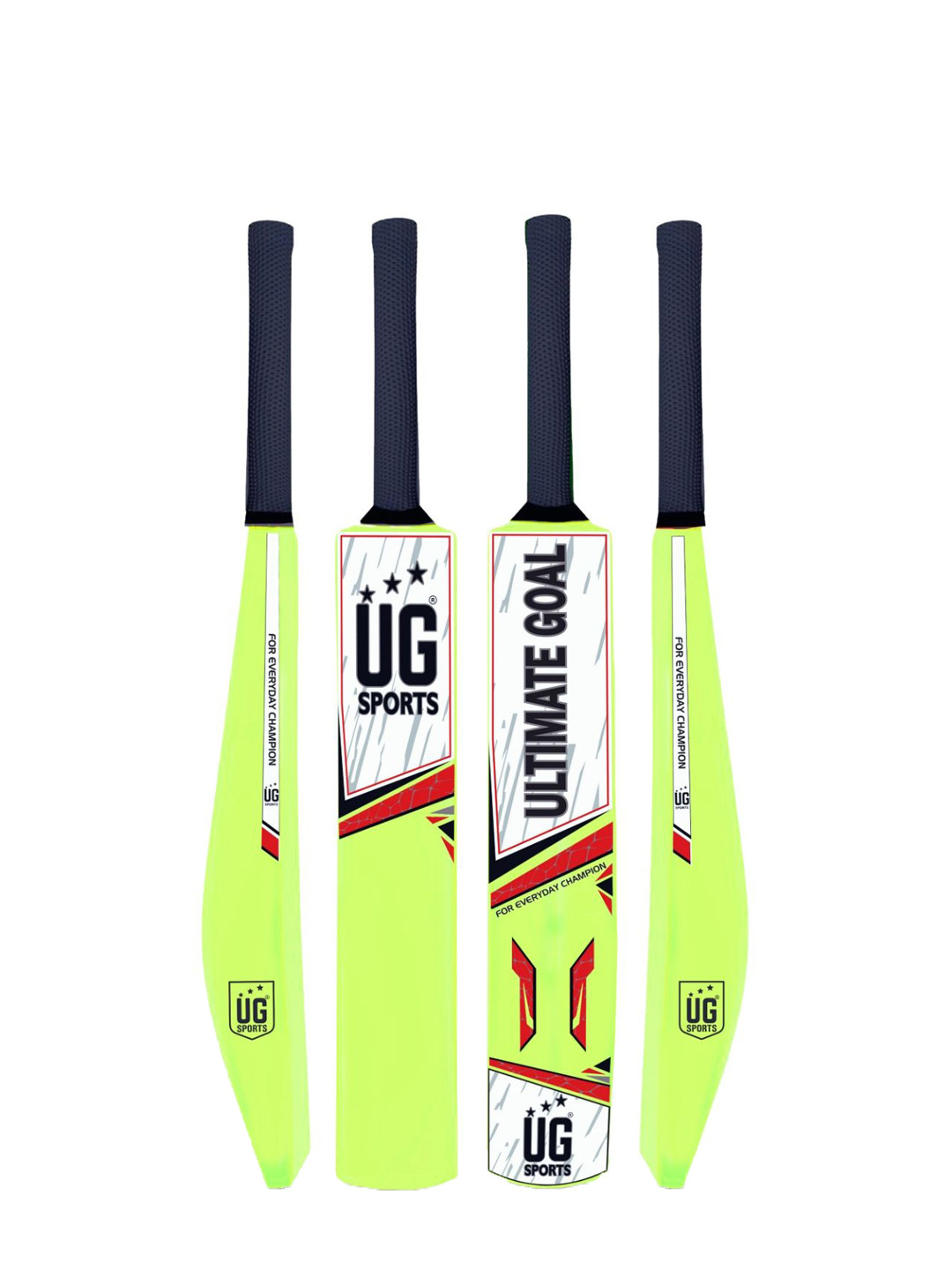 UG SPORTS Kids Poplar Willow Cricket Bat With UV Artwork & Soft Cushion Grip