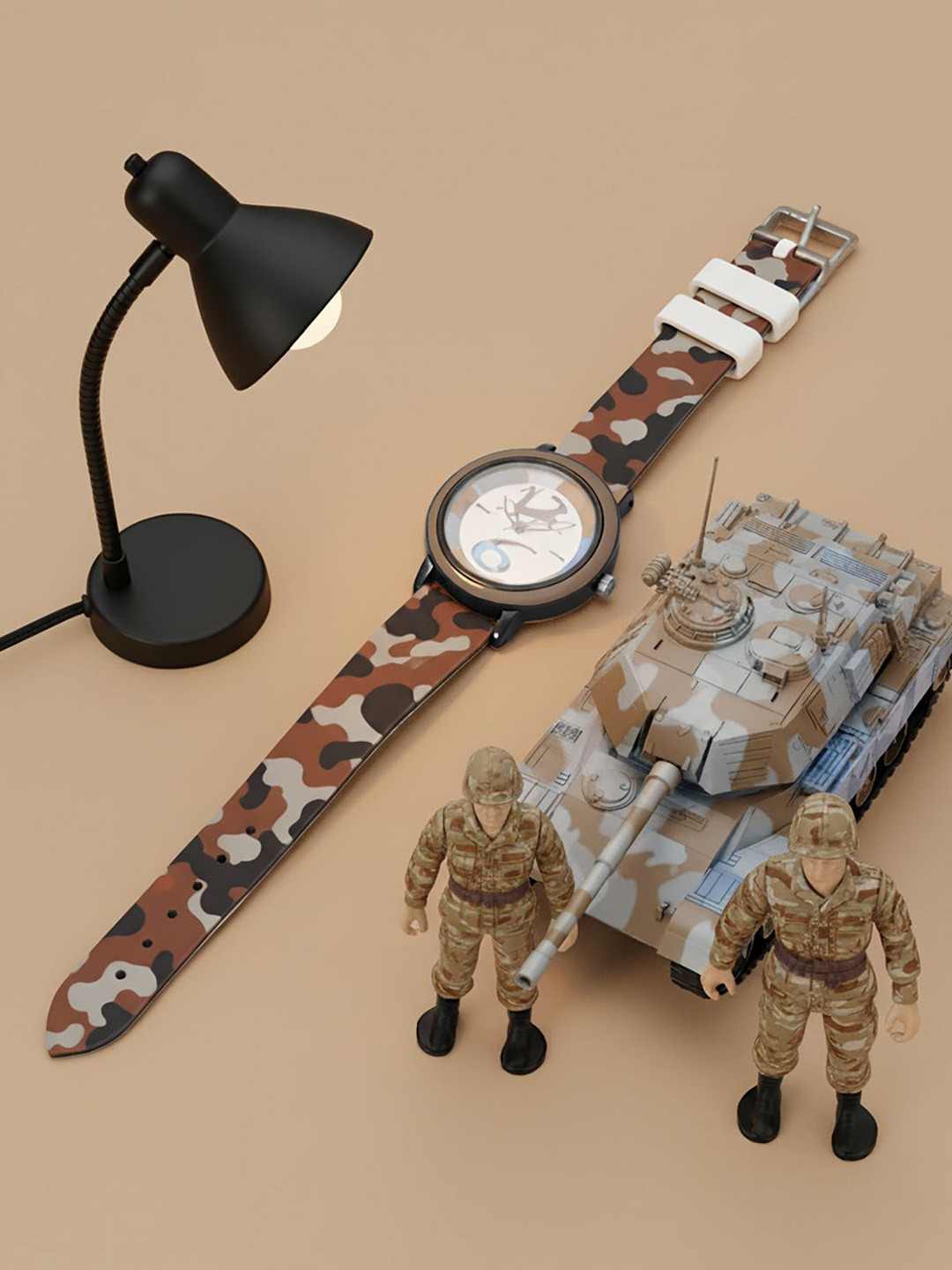 Time Up Kids Printed Dial & Camouflage Straps Analogue Watch BTR-ARMY-8