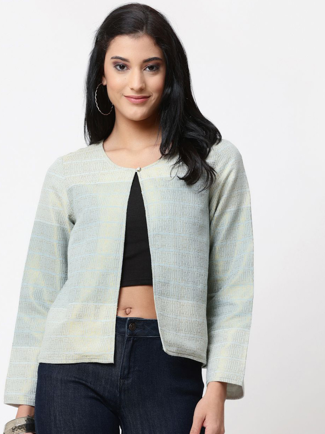 Nomad Lifestyle Women Self Design Open Front Blazers