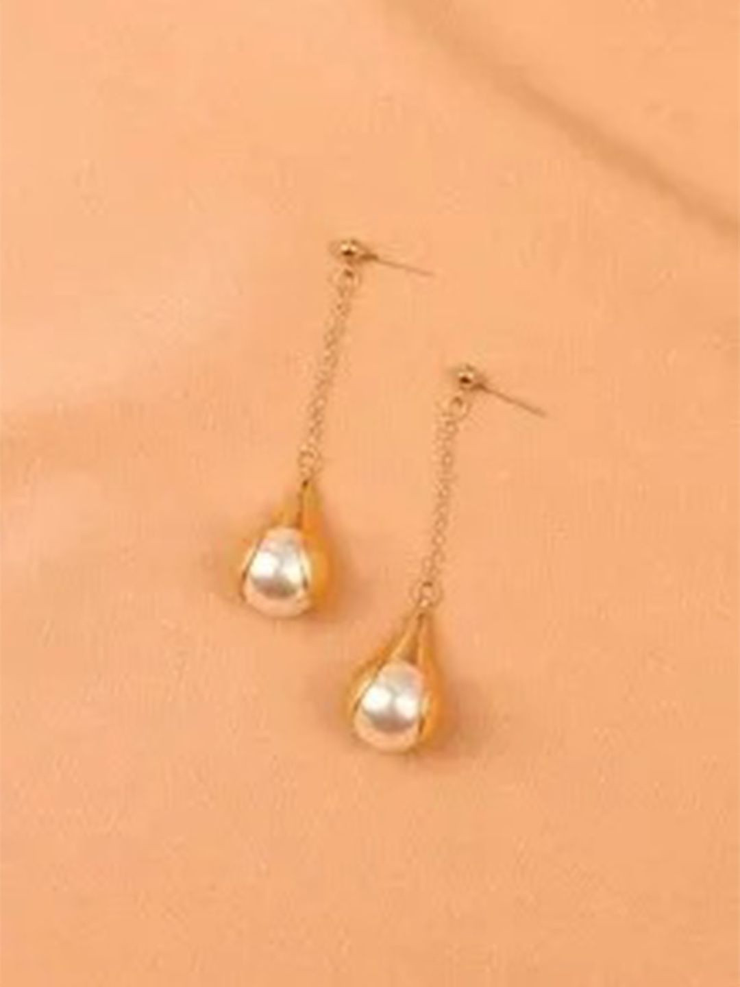 styledose Sterling Silver Artificial Stones Korean Antique Teardrop Shaped Drop Earrings