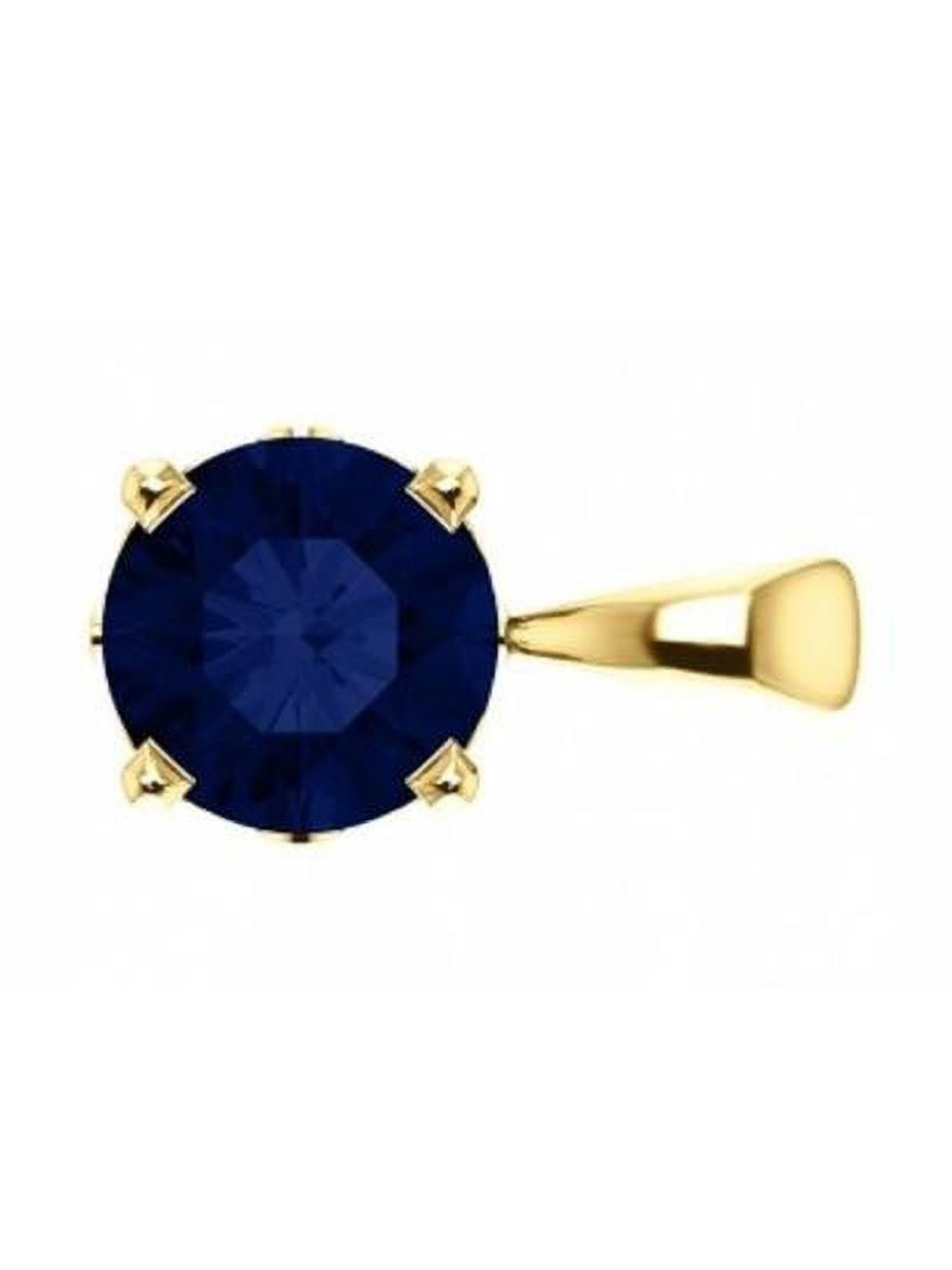 RAVIOUR LIFESTYLE Blue Saphire Brass Circular Pendant