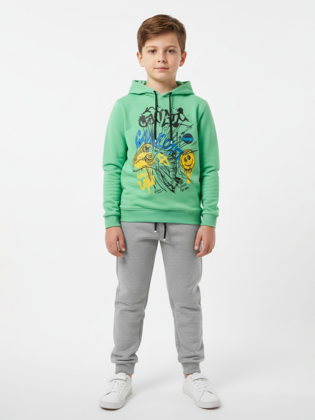 Alan Jones Boys Graphic Printed Sweatshirt  With Joggers Tracksuit