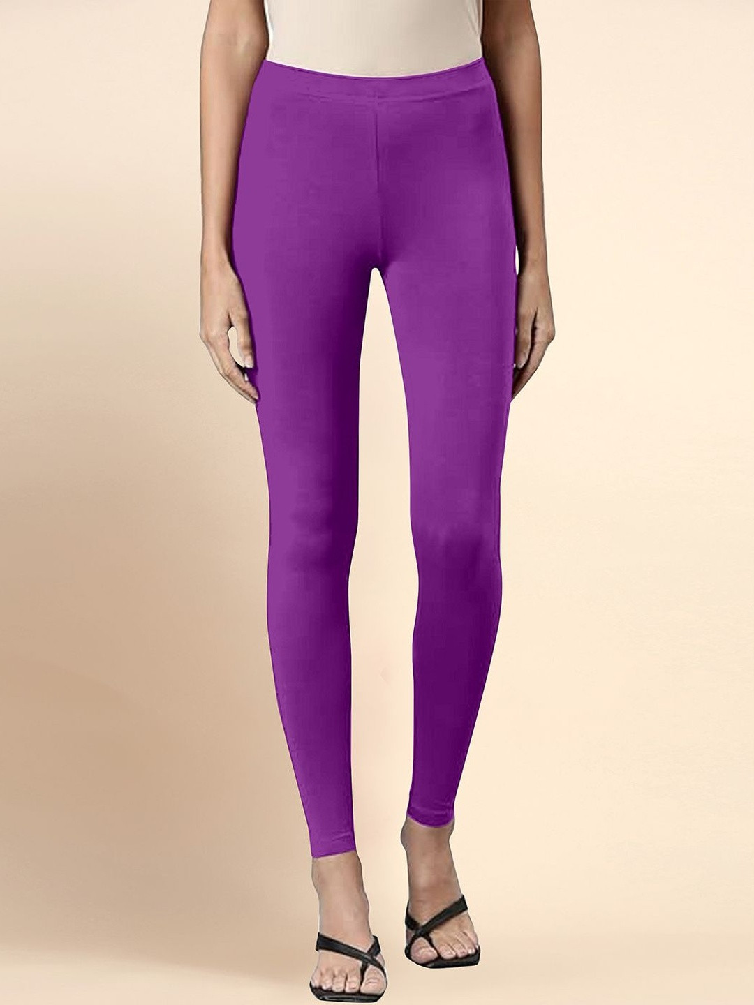 Trendmalls Women's Mid-Rise Ankle-Length Leggings