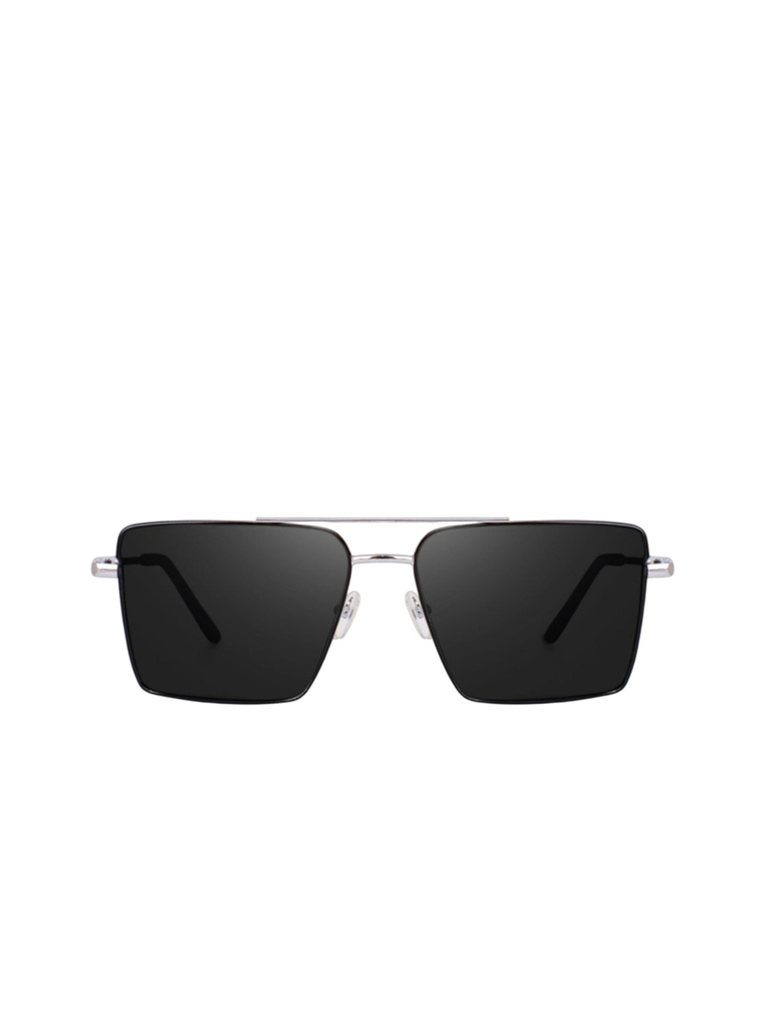 SPADEACES Men Black Lens & Black Rectangle Sunglasses with UV Protected 61_14_11